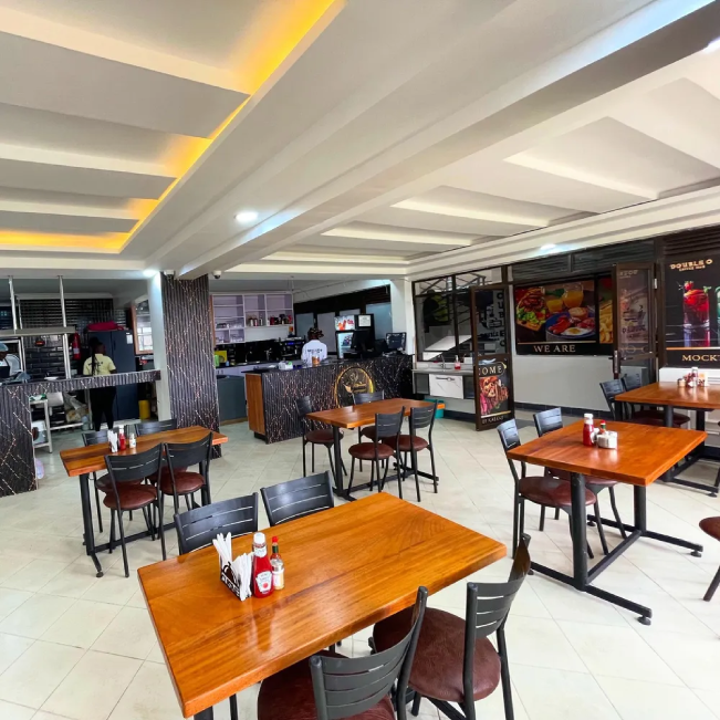 Warm interior seating at Double O Coffee Hub & Restaurant